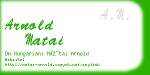 arnold matai business card